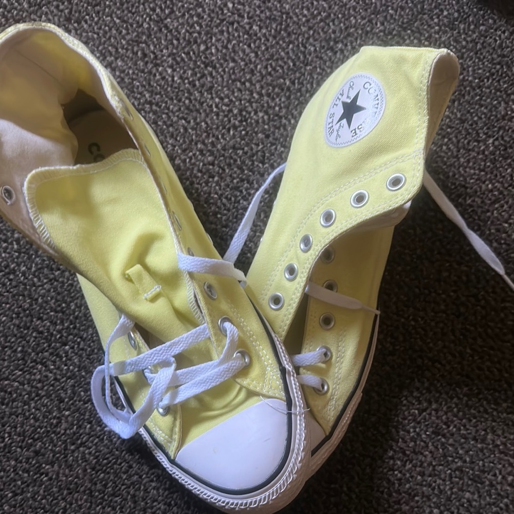 Converse Lemon High-Tops with White Accents